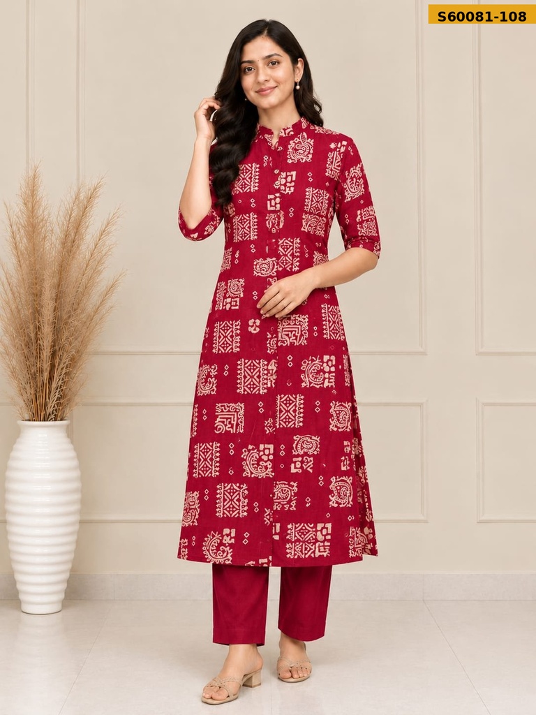 Fancy Cotton Aline Coord Set