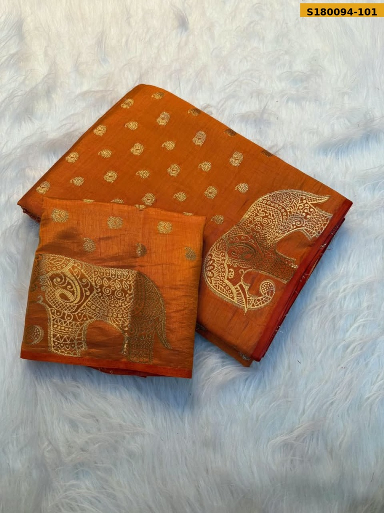 Fancy Soft Tusser Silk Saree