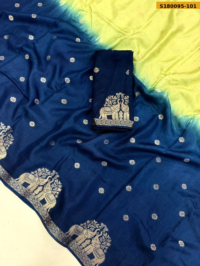Fancy 2D Muslin Silk Shaded Saree