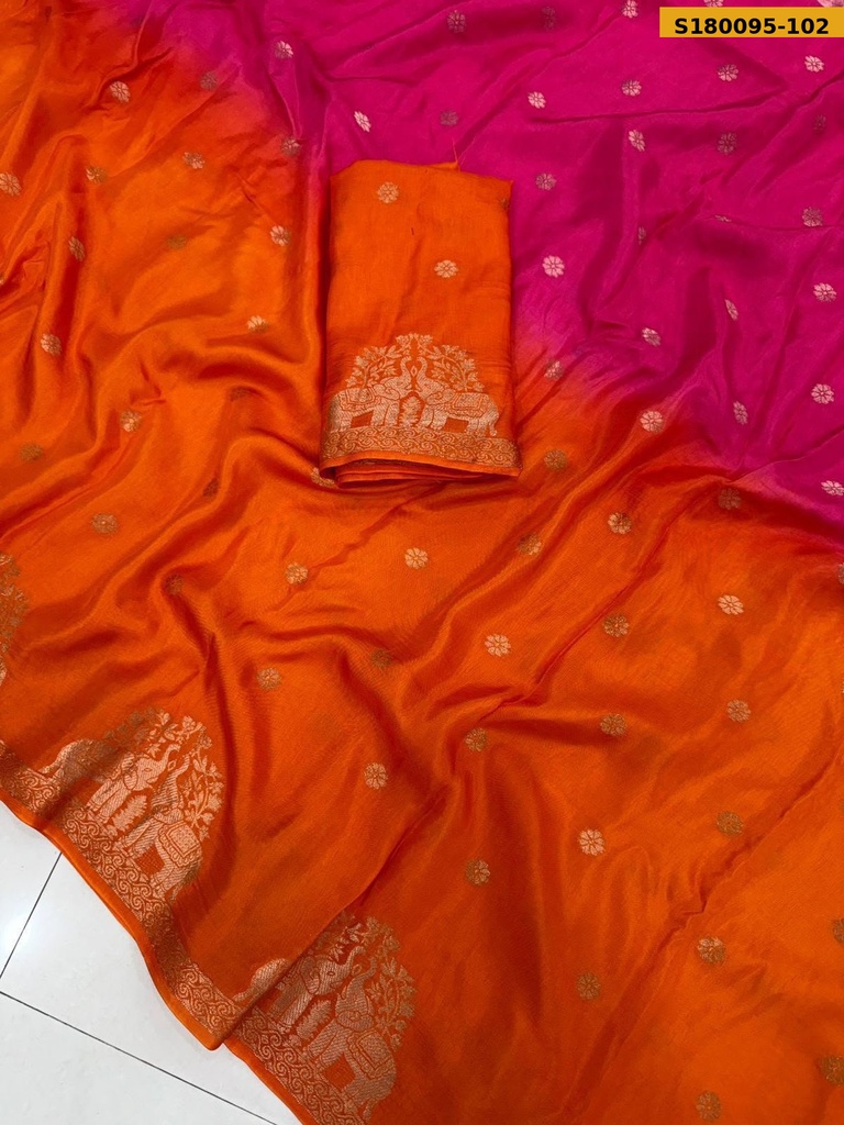Fancy 2D Muslin Silk Shaded Saree