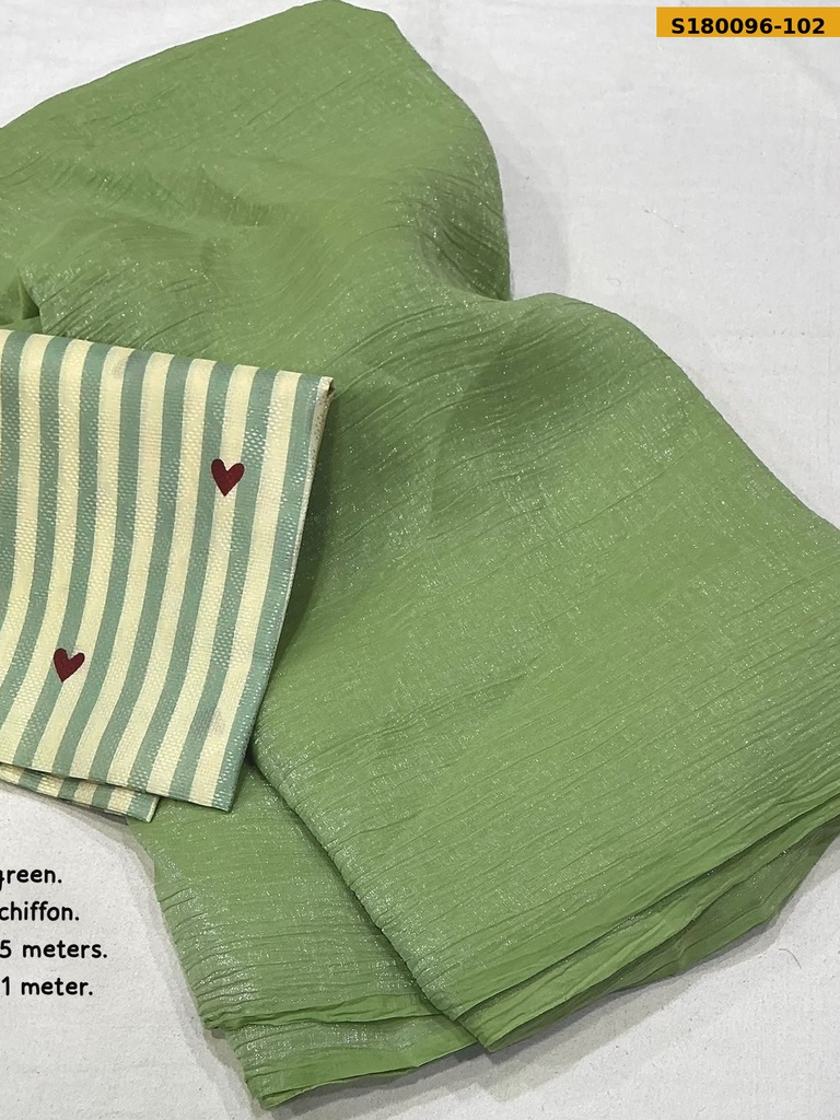 Fancy Soft Crush Chiffon Saree