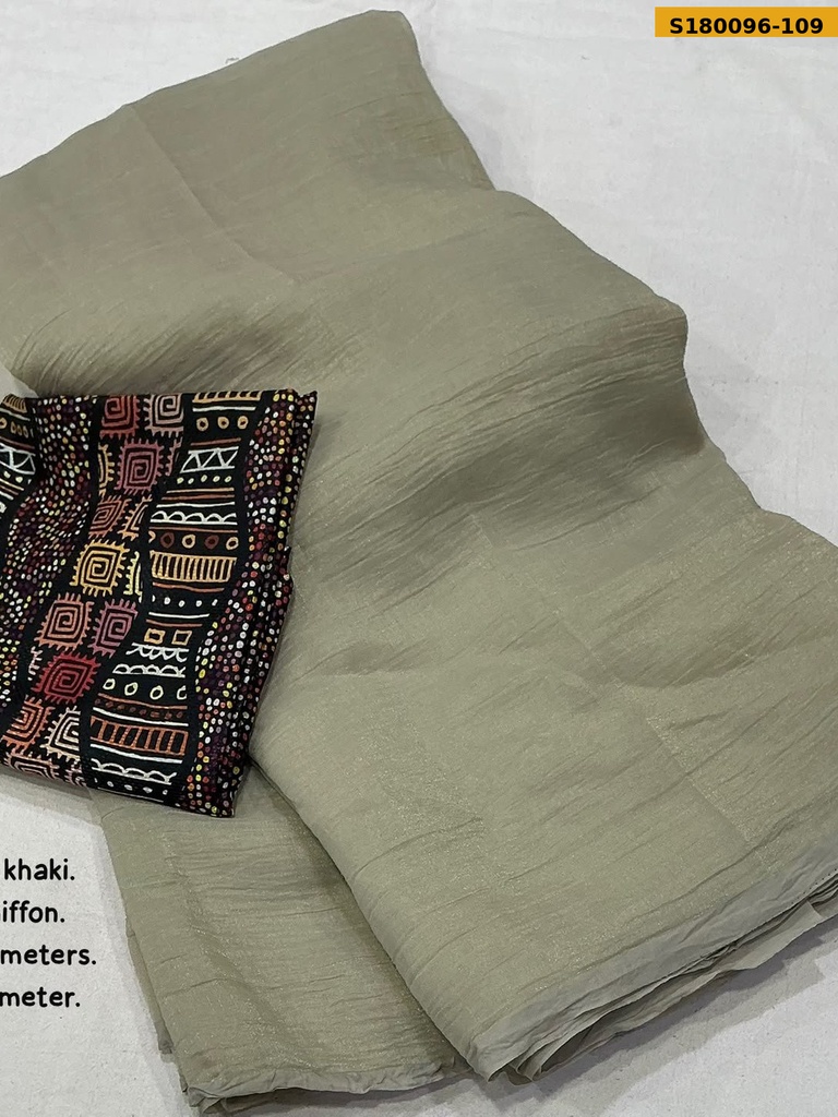 Fancy Soft Crush Chiffon Saree