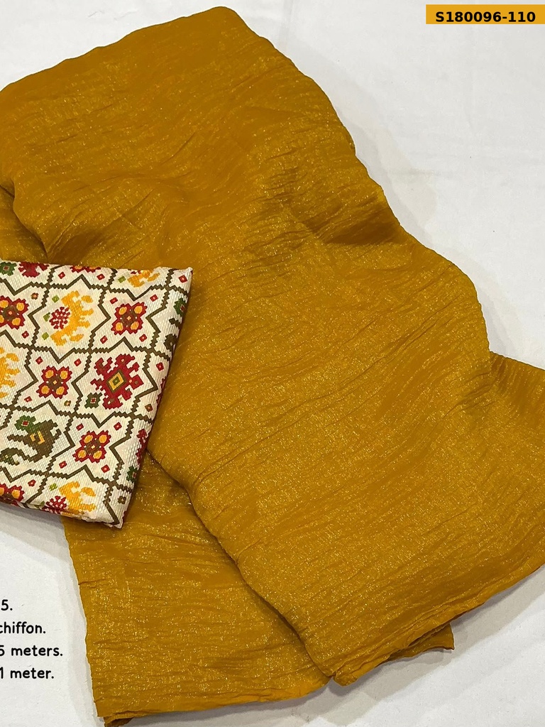 Fancy Soft Crush Chiffon Saree