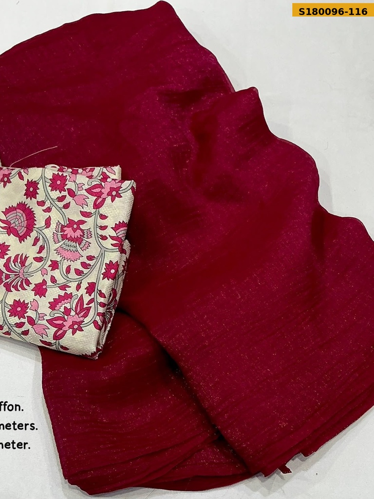 Fancy Soft Crush Chiffon Saree