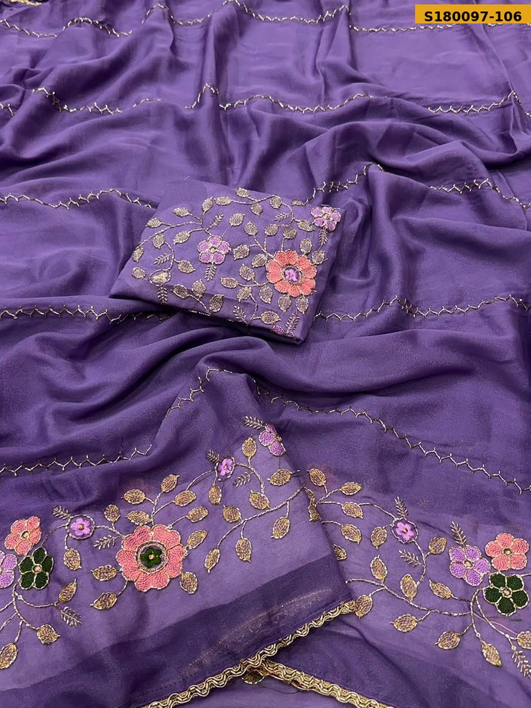 Fancy Star Georgette Saree