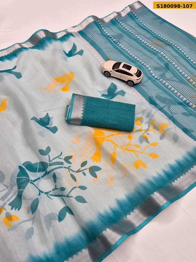Fancy Soft Linen Saree