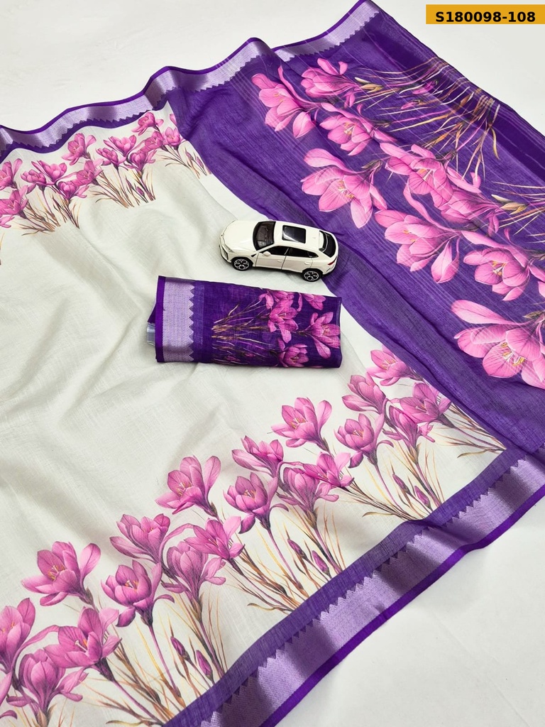 Fancy Soft Linen Saree