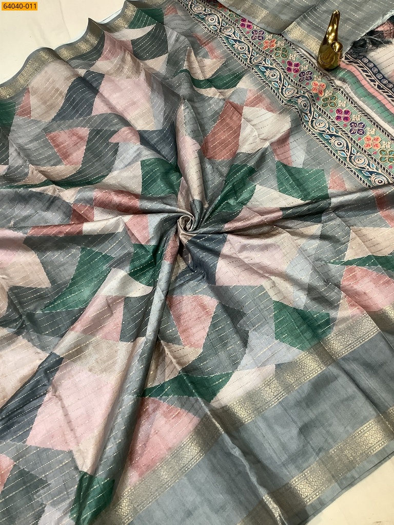 Fancy Chanderi silk printed sarees
