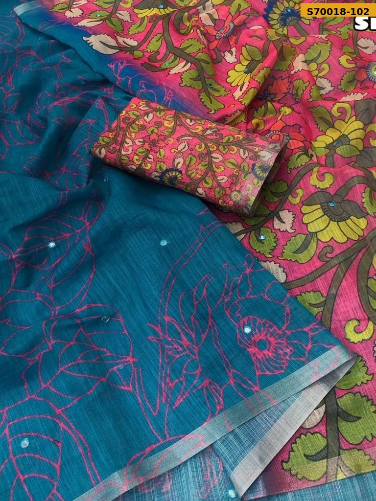 Fancy Soft lenin Saree