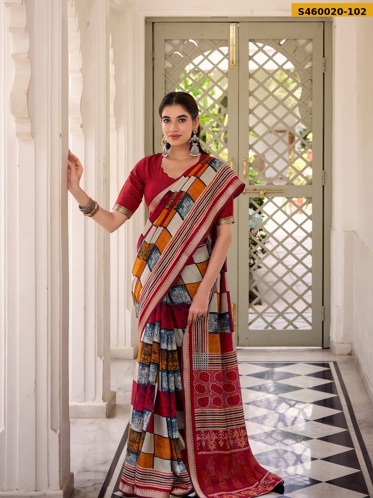 Fancy Viscose chanderi sarees