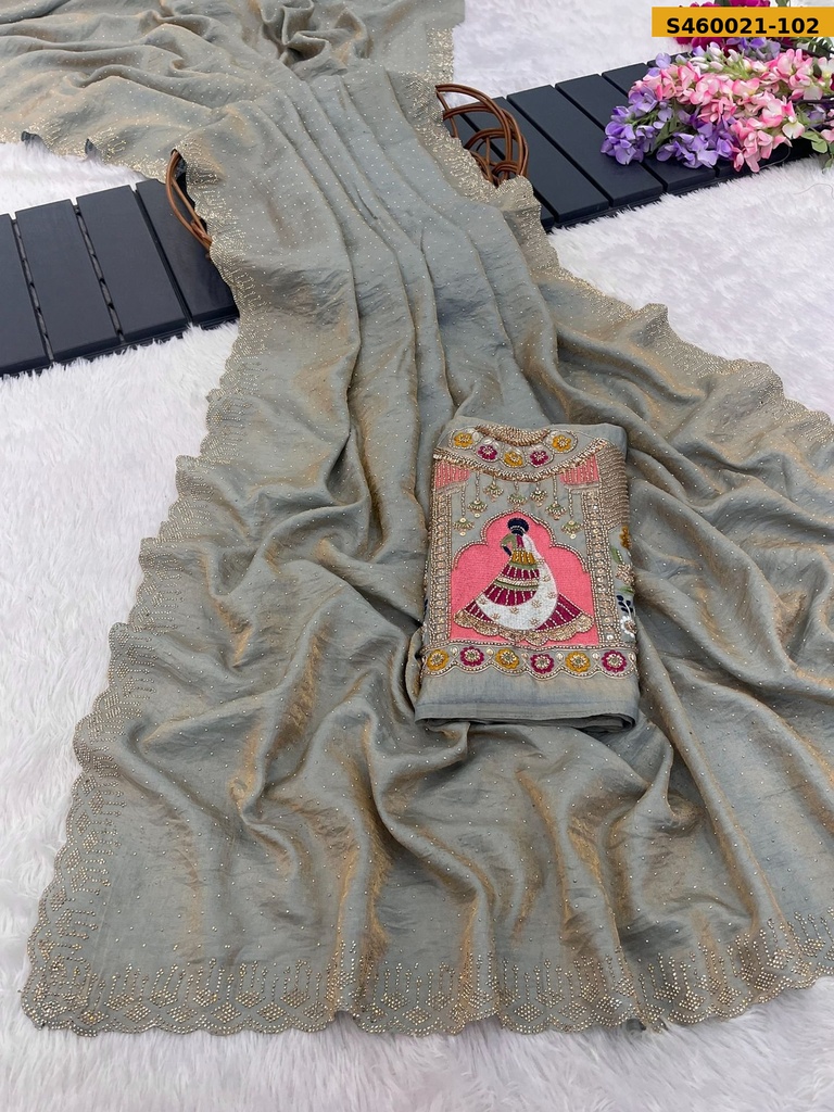 Fancy Glory Satin Sarees (S-100)