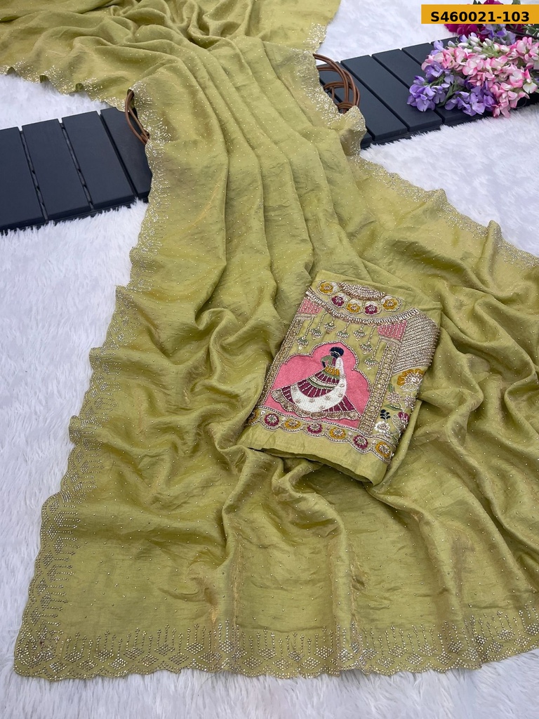 Fancy Glory Satin Sarees (S-100)