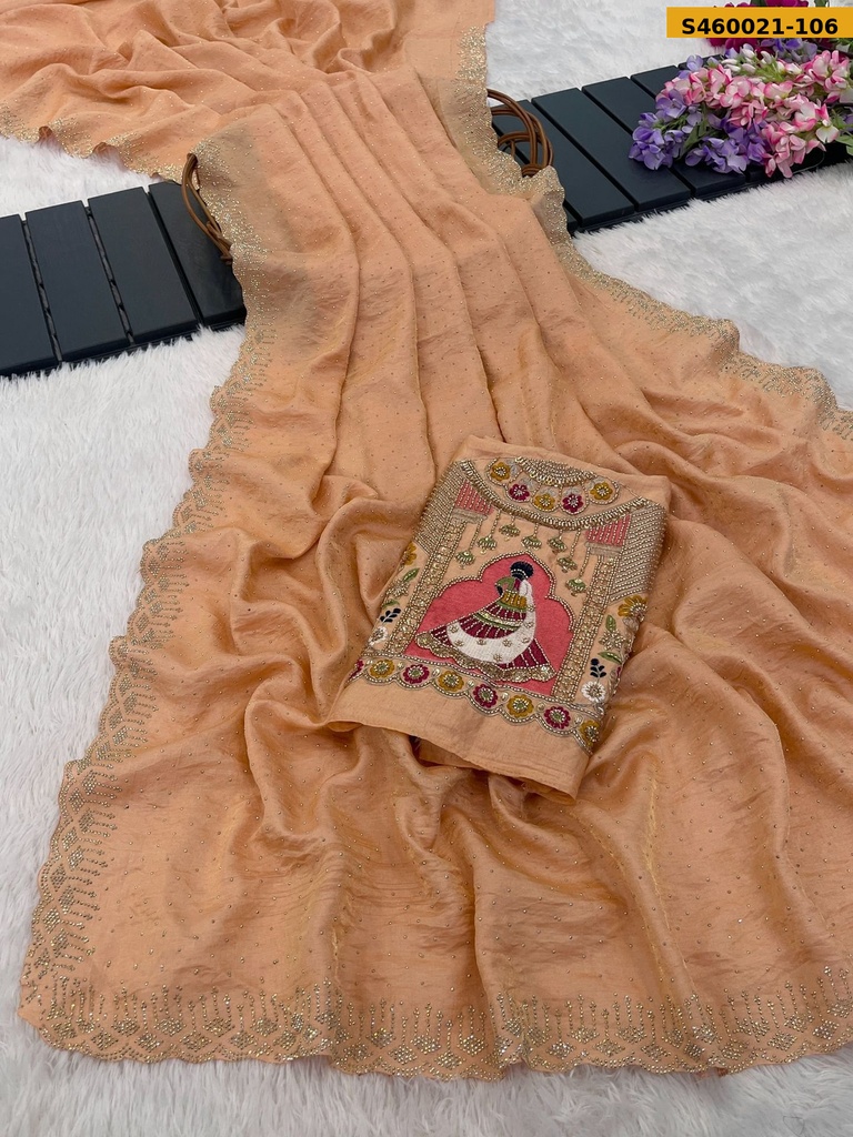 Fancy Glory Satin Sarees (S-100)