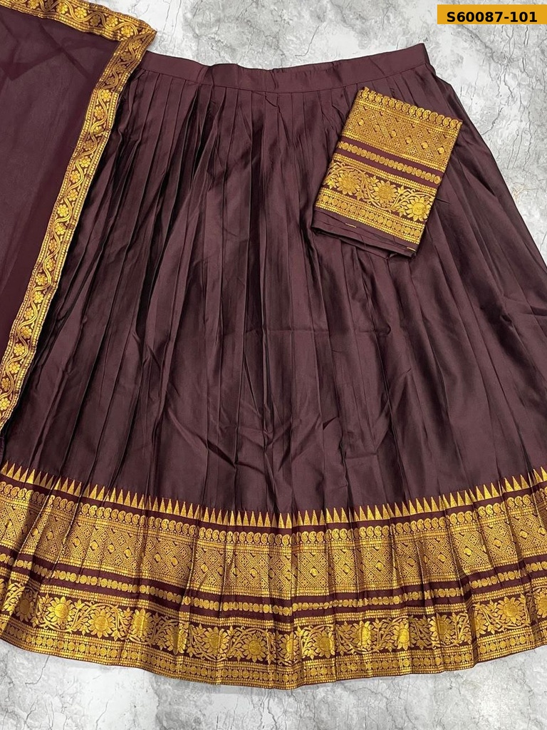 Fancy kanjivaram silk lehanga