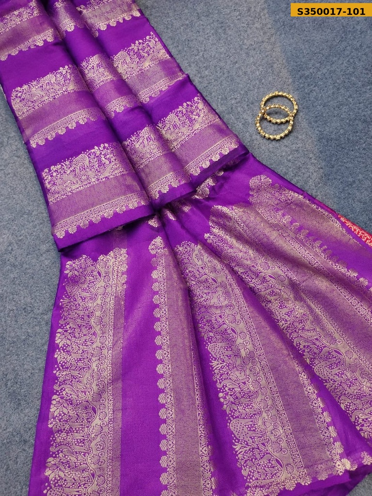 Fancy Crepe Khadi Tissue Paithani Silk Saree