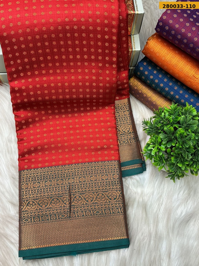 Fancy gold coin butta silk sarees