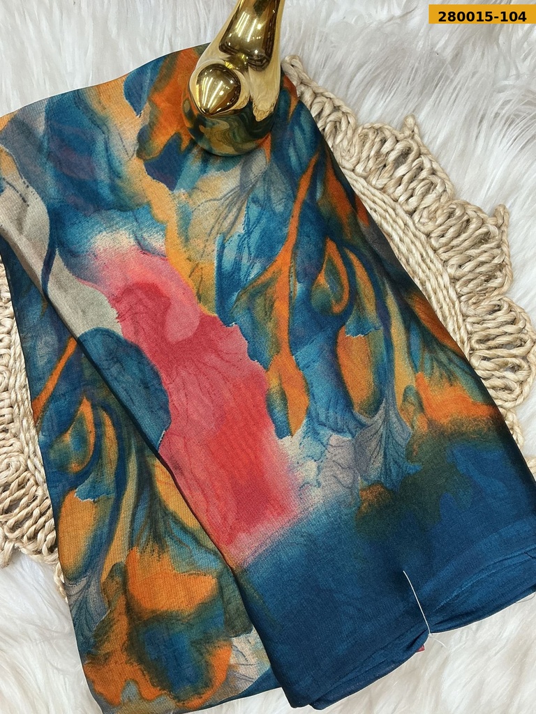Fancy Metallic chiffon saree