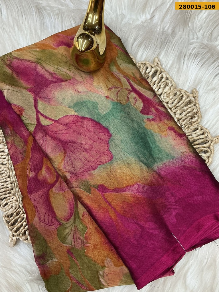 Fancy Metallic chiffon saree