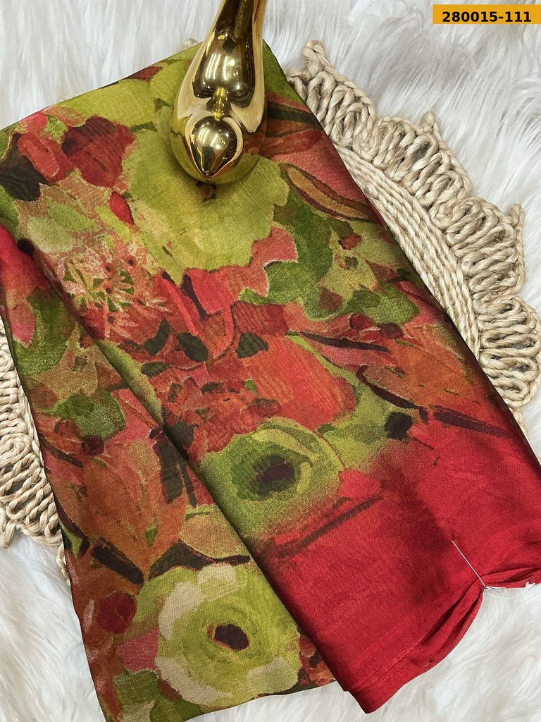Fancy Metallic chiffon saree