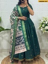Fancy Soft Silk Gown With Dupatta