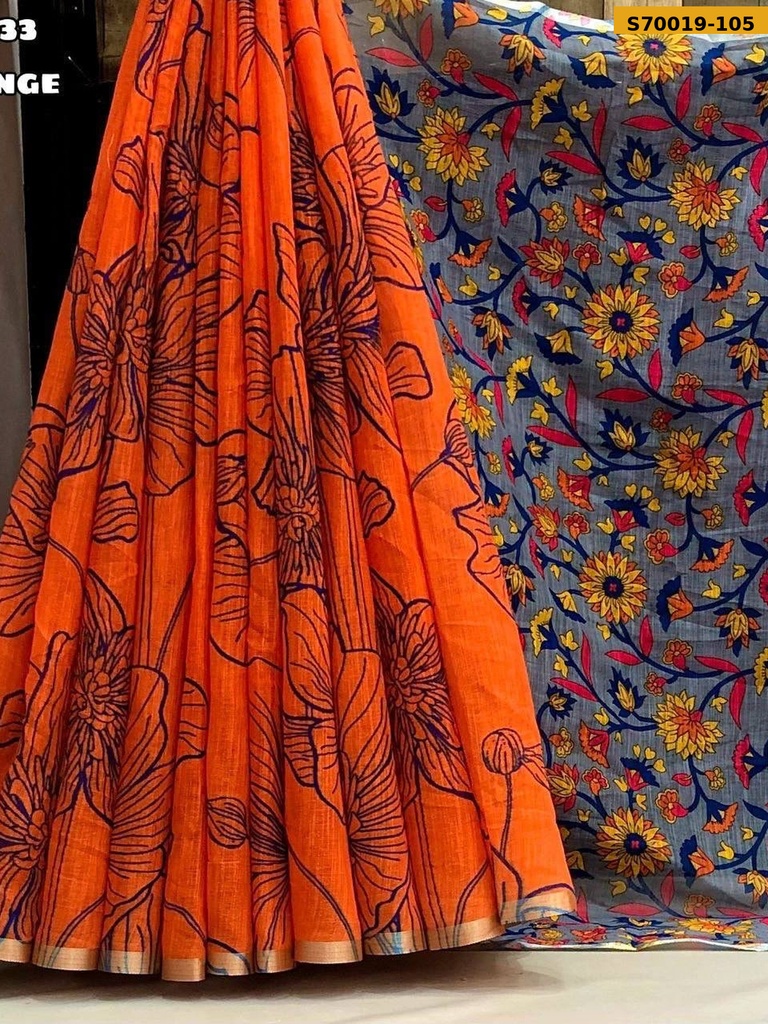 Fancy Soft Linen Saree