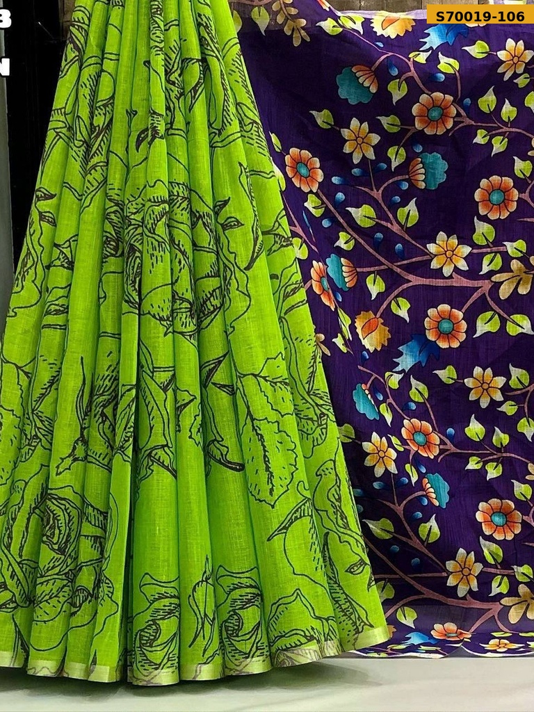 Fancy Soft Linen Saree