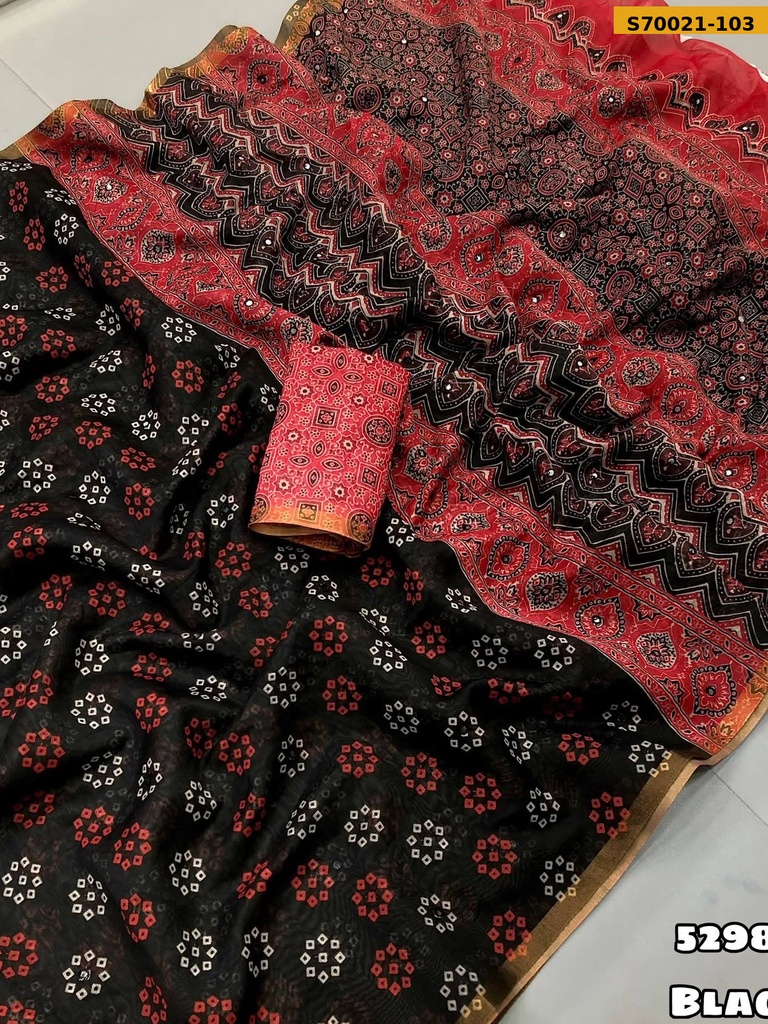 Fancy Chanderi Silk Leaf Saree