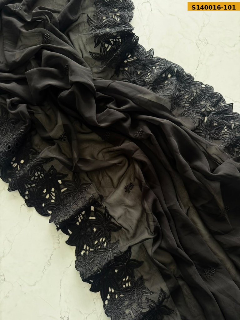 Georgette Thread Work Saree