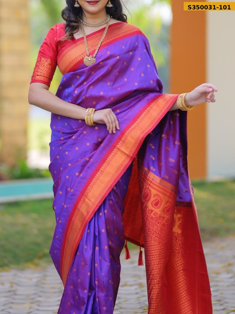 Kanji Gadwal Silk Saree