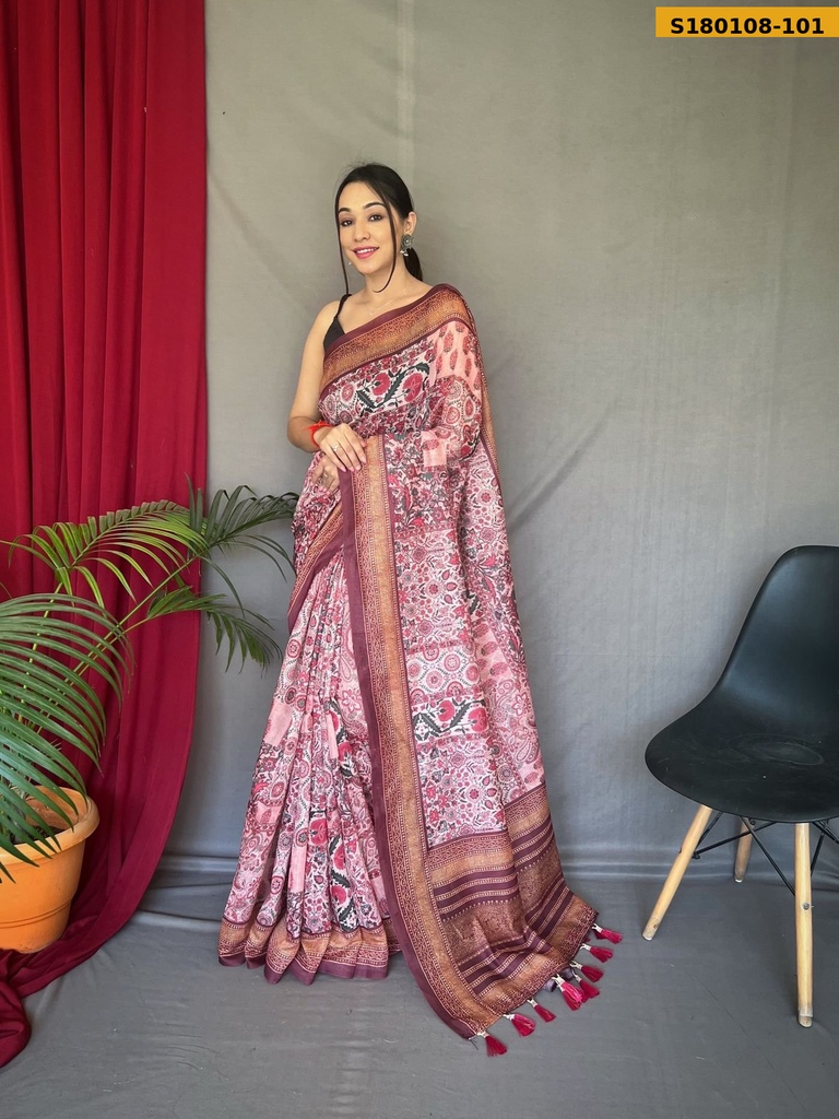 Fancy Cotton Kashmiri  Printed Sarees
