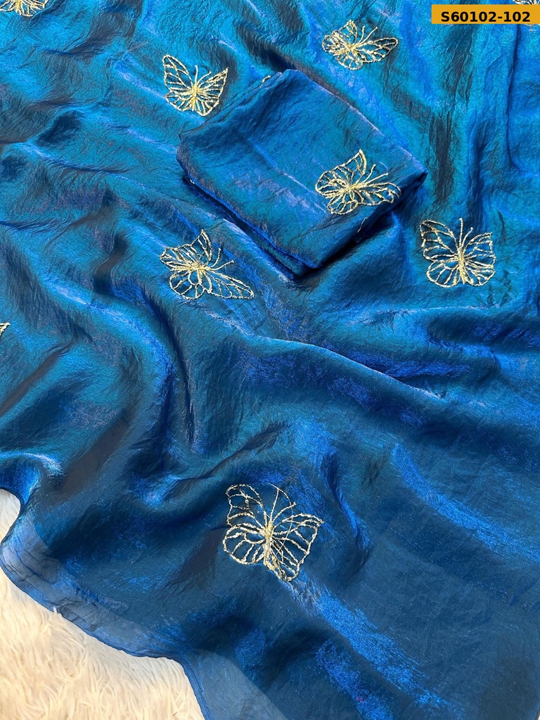 Fancy Space Silk Butterfly Saree