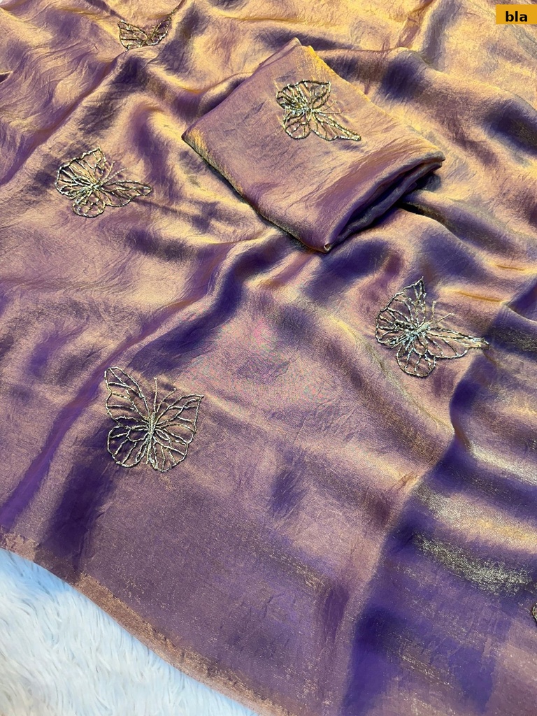 Fancy Space Silk Butterfly Saree
