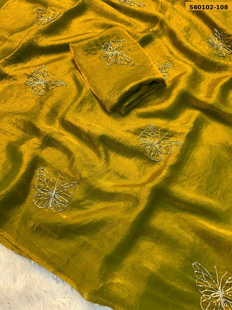 Fancy Space Silk Butterfly Saree