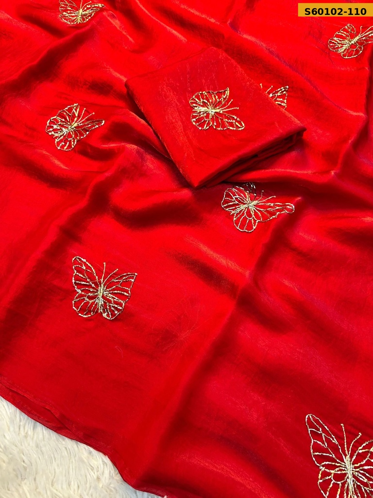 Fancy Space Silk Butterfly Saree