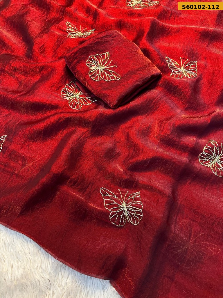Fancy Space Silk Butterfly Saree