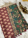 Ikkatkari Fancy Chanderi Silk Saree