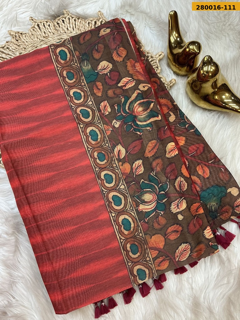 Ikkatkari Fancy Chanderi Silk Saree