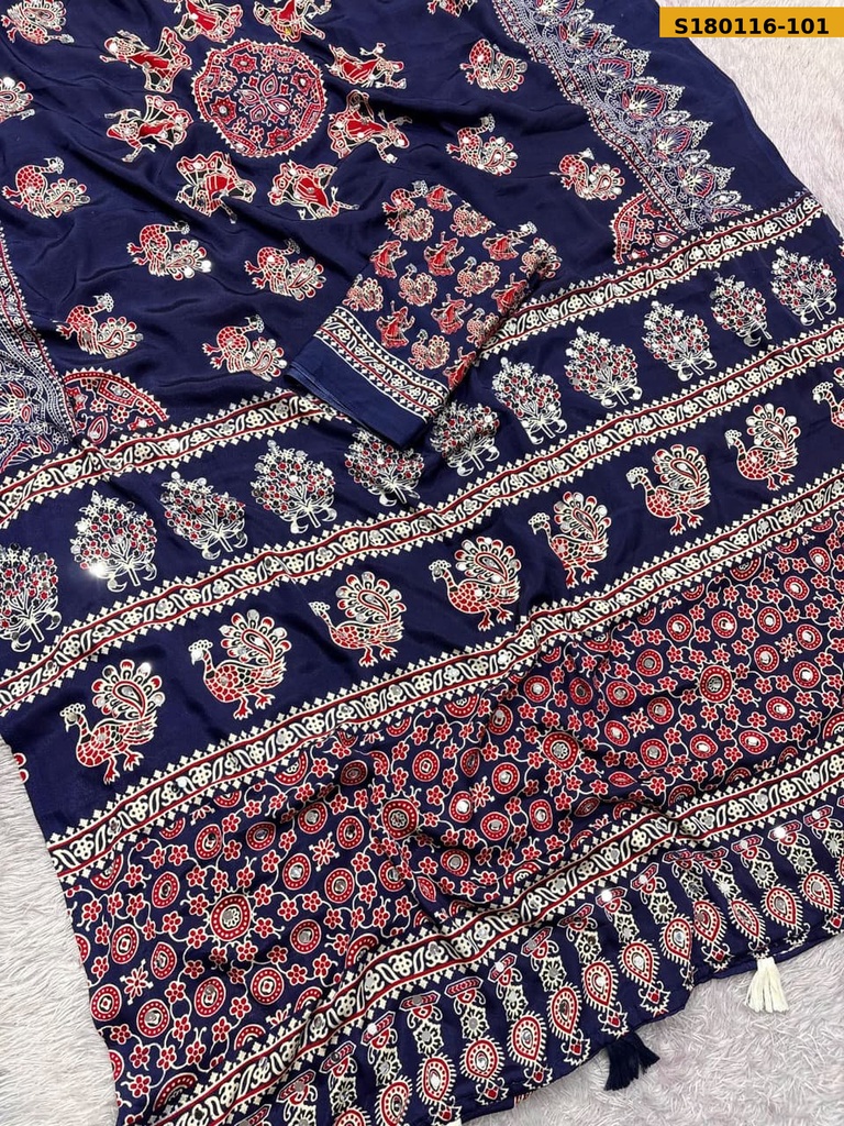 Fancy Japan Satin Saree