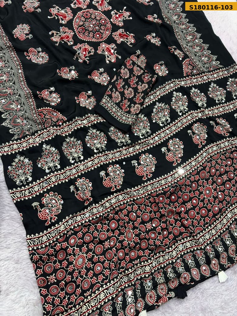 Fancy Japan Satin Saree