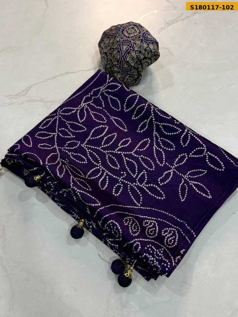 Fancy Crepe Gajji Silk Saree