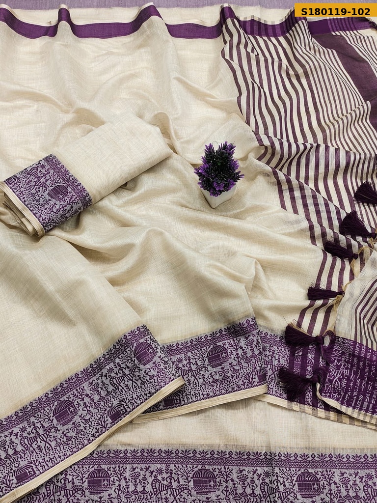 Fancy Cotton Soft Silk Saree