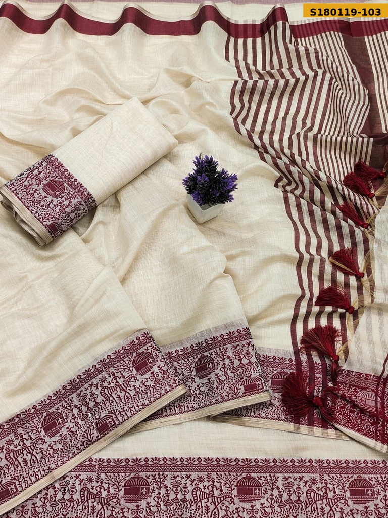 Fancy Cotton Soft Silk Saree