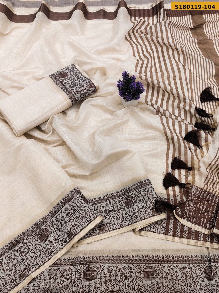 Fancy Cotton Soft Silk Saree