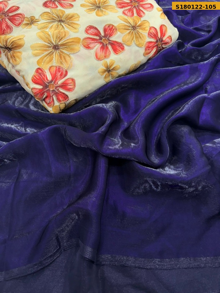 Fancy Space Satin Silk Sarees