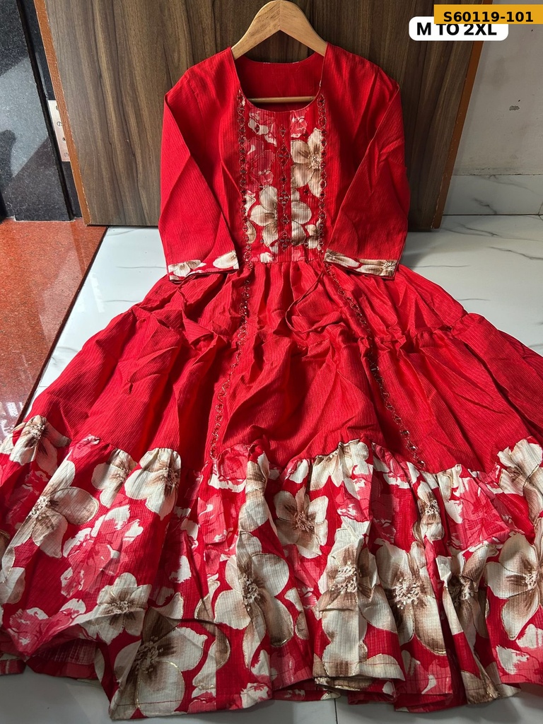 Fancy Barlin Silk Kurti