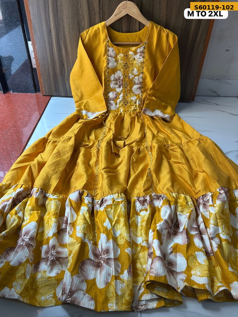 Fancy Barlin Silk Kurti