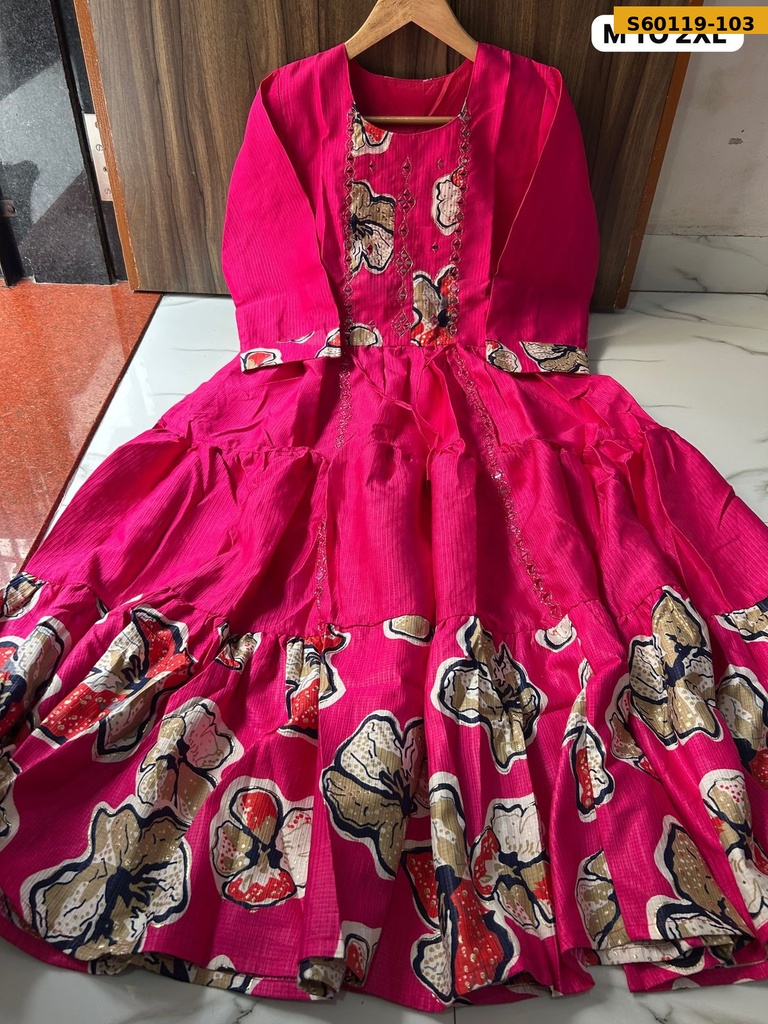 Fancy Barlin Silk Kurti