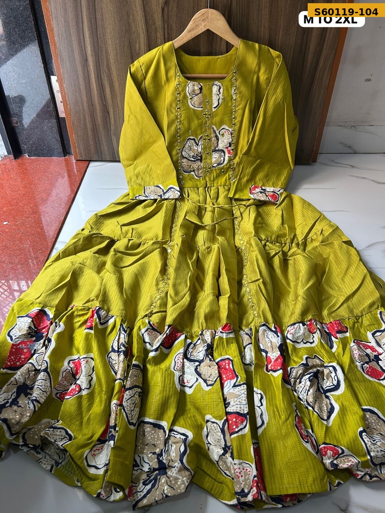 Fancy Barlin Silk Kurti