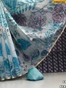Fancy Organza Floral Digital Printed Saree
