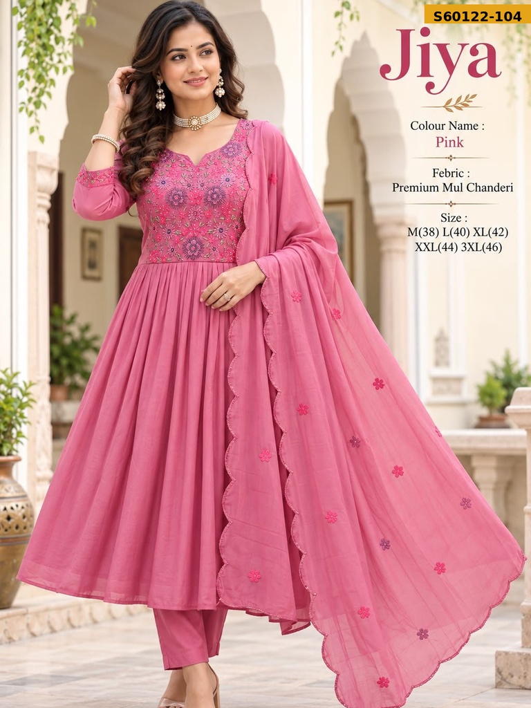Fancy Mul Chanderi 3 Piece Set